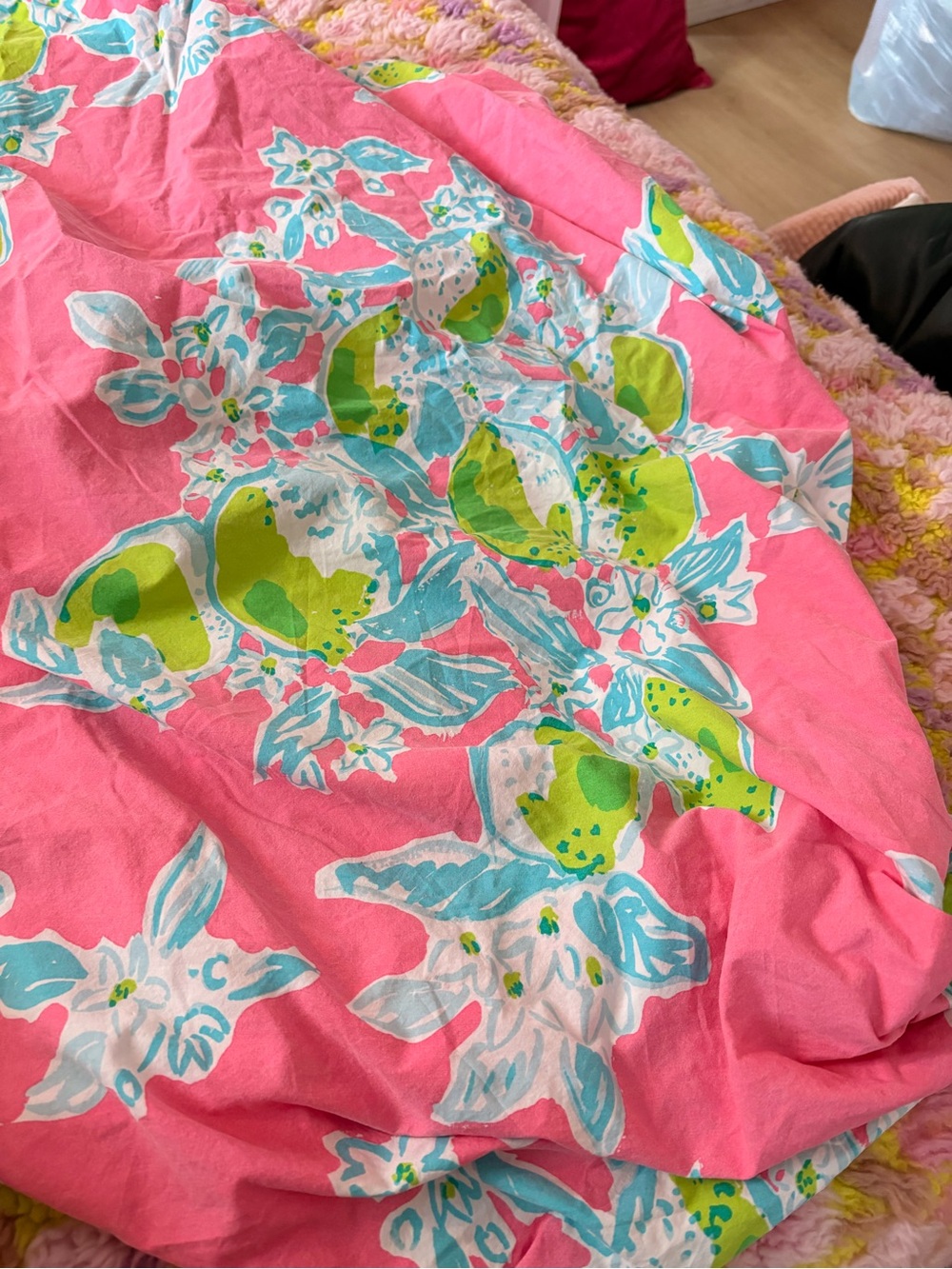 🍾 Pottery Barn Lilly Pulitzer pink lemonade crib sheet